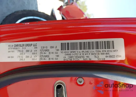 2014 Ram 1500 Big Horn from USA, damaged, VIN 1C6RR7LT2ES432703